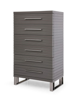 Modrest Splendor - Grey High Gloss Slatted Chest