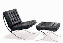Divani Casa F04 Black Modern Lounge Chair with Ottoman