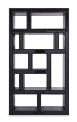 Modrest Suffolk - Contemporary Black Ash Bookcase