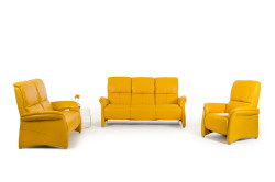 Divani Casa Sunflower Modern Yellow Italian Leather Sofa Set