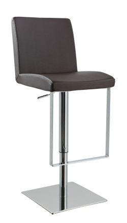 Modrest Teagan - Teagan Contemporary Brown Leatherette Bar Stool