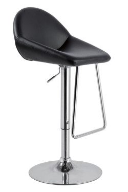Modrest Mel - Contemporary Black Eco-Leather Bar Stool
