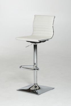 Modrest Mari Modern White Leatherette Bar Stool