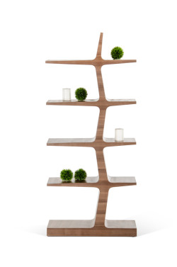 Modrest Timber Modern Walnut Bookcase