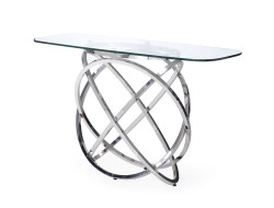 Modrest Tulare - Modern Glass & Stainless Steel Console Table