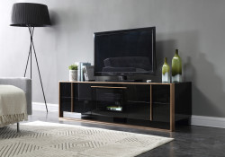 Nova Domus Cartier Modern Black & Rosegold TV Stand