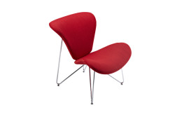 Modrest Decatur Contemporary Red Fabric Accent Chair