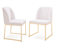 Modrest Muir - Modern White Sherpa Dining Chair (Set of 2)