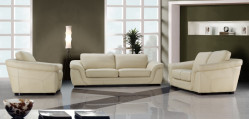 Divani Casa 0710 - Modern Beige Leather Sofa Set