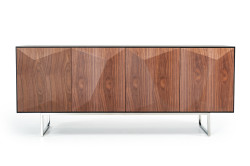 Modrest Vanguard Modern Wenge Buffet w/ Walnut Doors