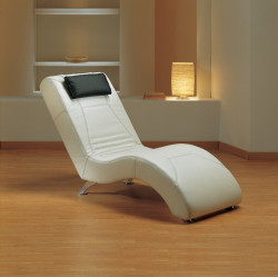 Estro Salotti Viva Modern White Leather Lounge Chaise