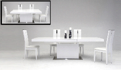 Modrest Zenith - Modern White Extendable Dining Table