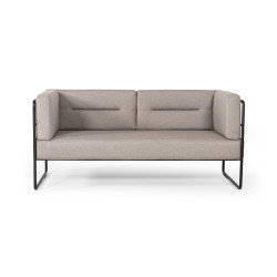 Modrest Norman Modern Grey Fabric Loveseat Sofa