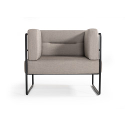 Modrest Norman Modern Grey Fabric Lounge Chair