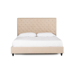 Modrest Garland Modern Beige Fabric Bed