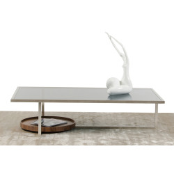 Modrest Cole Modern Smoked Glass Coffee Table