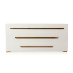 Nova Domus Juliet Italian Modern White & Rosegold Dresser
