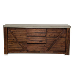 Modrest Revok Modern Concrete & Acacia Buffet