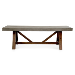 Modrest Revok Modern Concrete & Acacia Dining Table