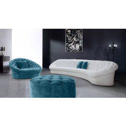 Divani Casa Cosmopolitan - Modern Tufted Fabric Sectional Sofa