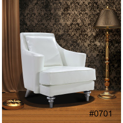Divani Casa Tenor - White Modern Leather Lounge Chair