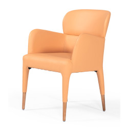 Modrest Ogden - Modern Peach & Rosegold Dining Armchair