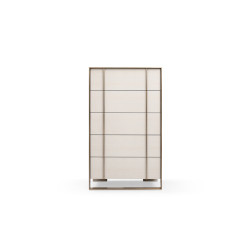Nova Domus Cartier - Modern Beige Shagreen and Brushed Brass Chest