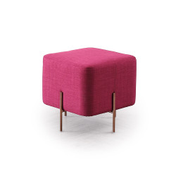 Divani Casa Adler Modern Pink Small Ottoman
