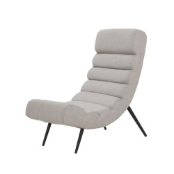Modrest Melvin Modern Grey Fabric Accent Chair