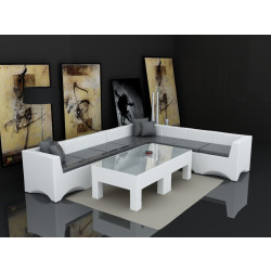 Modern LED 3 Piece Outdoor Sectional Lounge Set