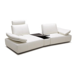 Divani Casa Modern Single Sofa with Reclining Backrests