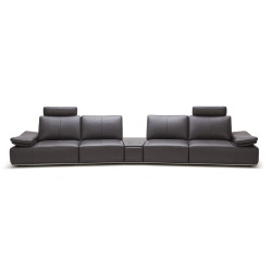 Divani Casa Hibiscus - Large Modern Single Sofa with Reclining Backrests