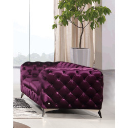 Divani Casa Delilah Modern Purple Fabric Loveseat