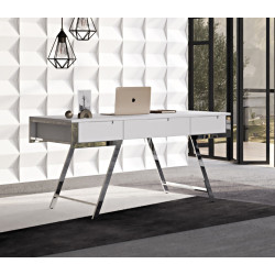 Modrest Dessart Modern White Gloss Desk