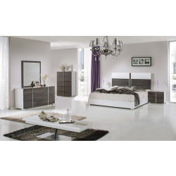 Nova Domus Corrado Italian Modern White & Grey Bedroom Set