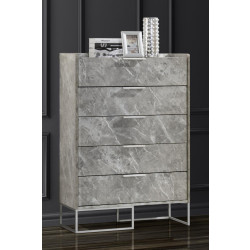 Nova Domus Marbella - Italian Modern Grey Marble Chest