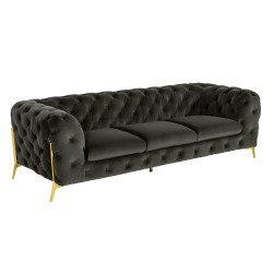 Divani Casa Sheila - Modern Dark Grey Fabric Sofa