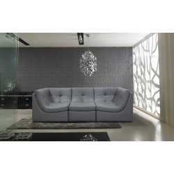 Divani Casa 207 Modern Grey Bonded Leather Sectional Sofa