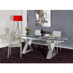 Modrest 2361XT - Modern Grey Metal Frame Dining Table