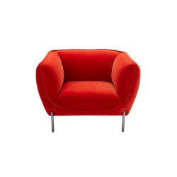 Divani Casa Loma Modern Red Velvet Chair