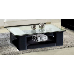 Modrest 2926 Modern Black Bonded Leather Coffee Table