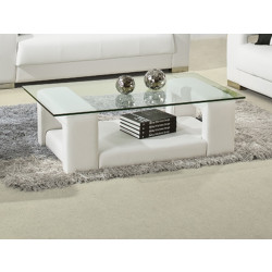 Modrest 2926 Modern White Bonded Leather Coffee Table