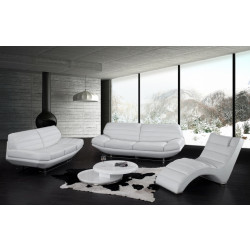 Divani Casa Boco - Modern White Leather Sofa Set
