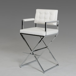 Modrest Coppola Modern White Leatherette Bar Stool