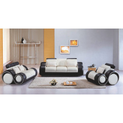 4088 Contemporary Black and White Sofa Set
