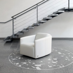 Divani Casa Brianza Modern White Full Leather Lounge Chair