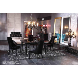 A&X Manor Square Black High Gloss Table