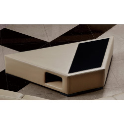 Modern Tera Bonded Leather Ottoman
