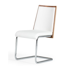 Morgan - Modern White & Walnut Dining Chair (Set of 2)