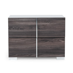Nova Domus Corrado Italian Modern White & Grey Nightstand